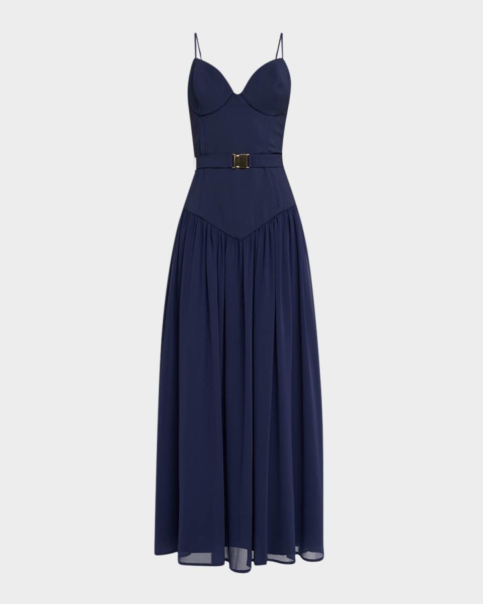 Ruby Sweetheart Drop-Waist Maxi Dress